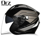 2025 Latest High Quality Motorcycle Helmet Half Covering Dual Lens Cascos para Motos Male Female Couple Capacetes de Moto