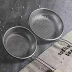 Stainless Steel Colander with Wooden Handle - Fine Mesh Skimmer Spoon for Cooking, Food Prep  Grease Filtering for Pasta Noodles