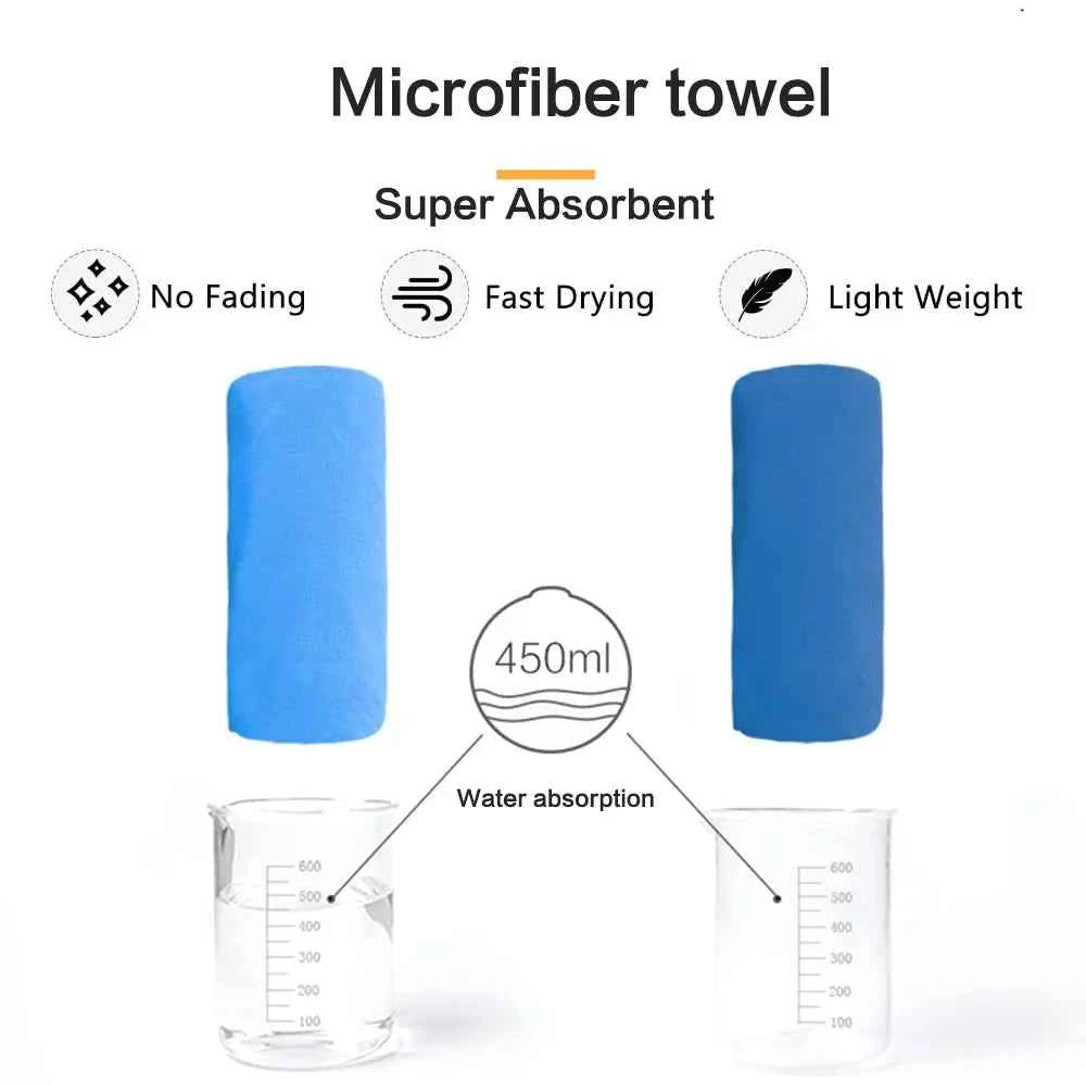 Quick-Drying Bath Towel 40x80/80x160CM Blue Grey Green Orange Strong Absorbent Microfiber Bathroom Washcloth Towels