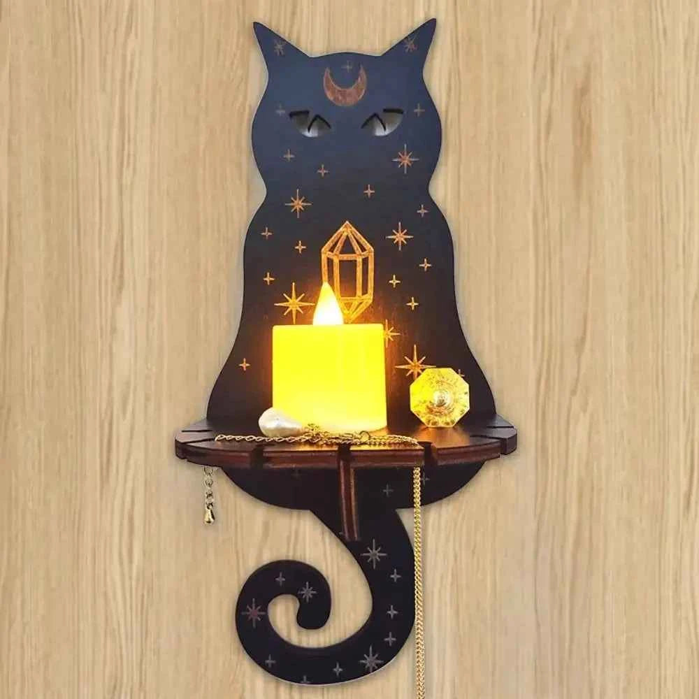 Wall Shelf Stone Wall Shelf Hand Wooden Display Stand Hanging Candle Holder Wall Decor Shelves  home decoration shelf decor