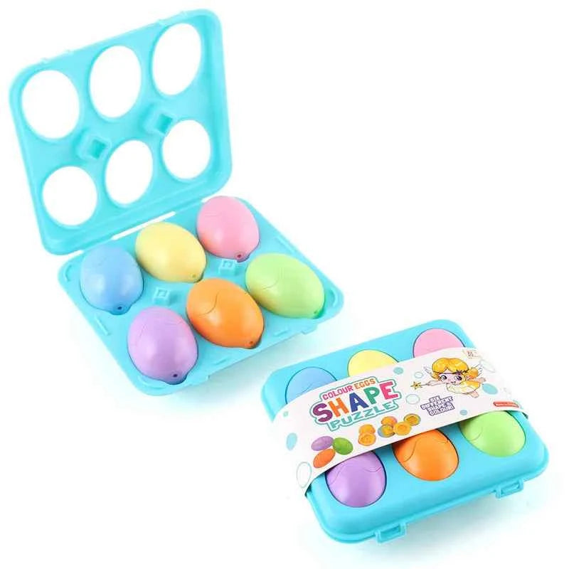 Matching Eggs Easter Toy Montessori Colors Shapes Recognition Kids Educational Color Sorting Toy for Toddlers STEM Egg Toys Gift