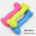 Pet Chew Toy Soft Rubber Bite-resistance Bone Shape Teeth Grinding Chewing Toys for Small Dogs Training Pet Supplies