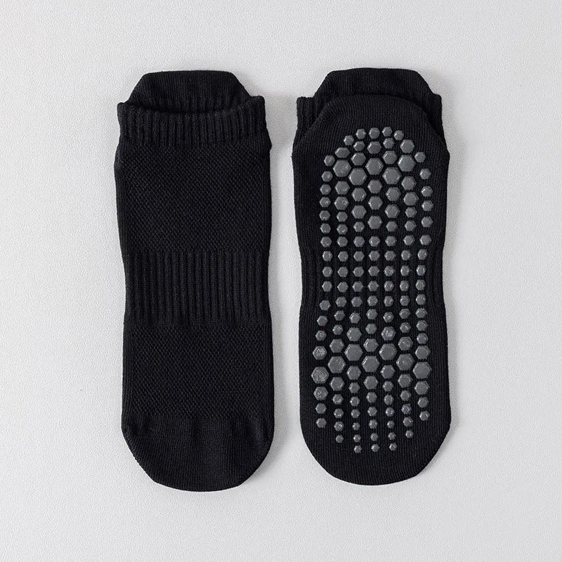 Yoga Socks Men Cotton Thin Silicone Non-slip Grip Pilates Low-ankle Sock