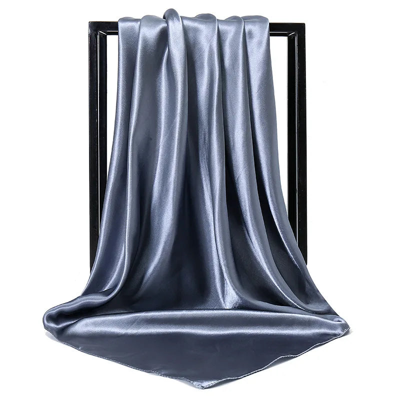 Luxury Satin Silk Feel Scarf for Women Hijab Shawl & Head Wrap