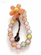 Phone Anti-lost Lanyard Key Short Wrist Pendant Colorful Macaron Round Bead Pendant Women's Hand-held Chain Mobile Phone Lanyard