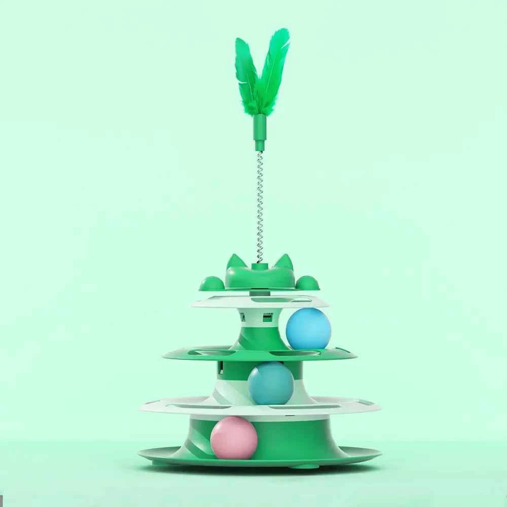 Interactive Cat Turntable Ball Toy for Self Play and Exercise