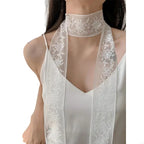 Fashionable Lace Wrap Evening Party Scarves Daily Commute Soft Neckerchief for Fashionable Women