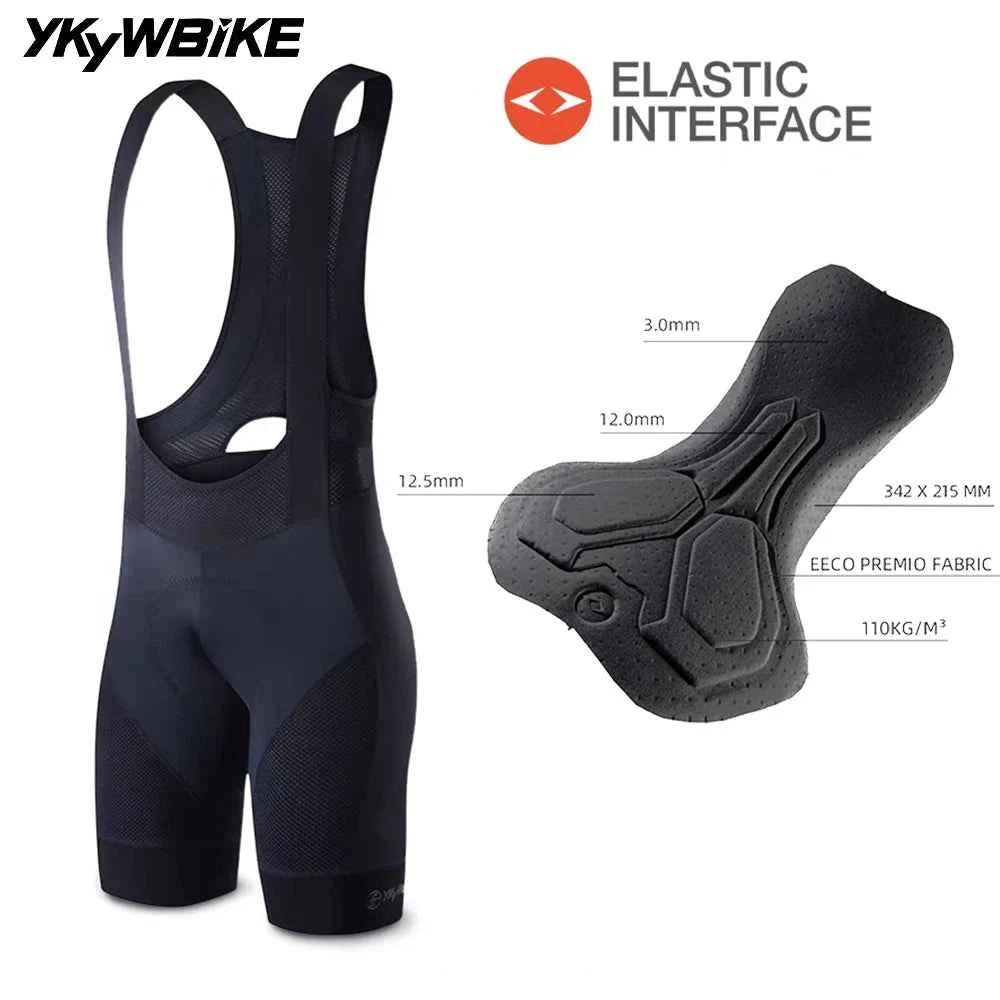 YKYWBIKE Men's Cycling Bib Shorts Italy Elastic Interface 7 Hours Paded Riding Pro Tihgt Bicycle Bib  Road Bike Cycling Shorts
