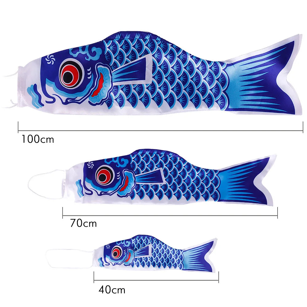 Japanese Carp Windsock Colorful Fish Flag Hanging Yard Decor