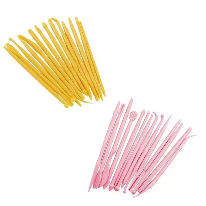 14Pcs/Set Plastic Clay Sculpting Set Wax Carving Pottery Tools Carving Sculpture Shaper Polymer Modeling Clay Tools
