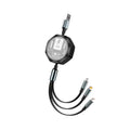 3 in 1 Retractable USB 100W Cable Fast Charging Micro USB 5A Type-C Android Suitable for iPhone Xiaomi Huawei Samsung Charging