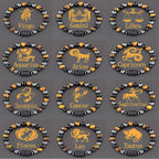 12 Zodiac Sign Bracelet Homme Constellation Bracelet for Men Aries Virgo Leo Libra Charm Bangle Women Friendship Jewelry on Hand