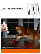 Cat Toy USB Rechargeable Interactive Pet Light Stick Multi Pattern Infrared Funny Cat Chaser Exercise Training Toy
