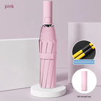 New Automatic Umbrella 24 Bone Solid Color Automatic Umbrella Light Collapsible Large Size Outdoor Sunshade Uv Protection