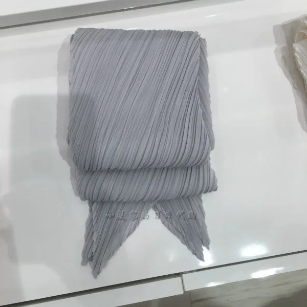 Miyake Pleated Women Scarf Shawl Fabric Korean Fashion Thin Sunscreen Scarf Foulard Femme Luxe Marque Hijabs for Woman