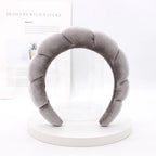 Sponge Spa Headband Velvet Washing Face Wide Padded Headband Skin Care Makeup Removal Shower for Women Girls Hair Accessories