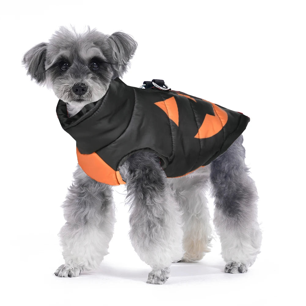 Halloween Dog Clothes – Warm Waterproof Pet Coat for Small Dogs & Cats
