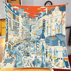 New 90cm Medium Square Scarf Desktop Printing Exquisite Right-angle Crimped High-quality Twill Women's Headscarf Shawl