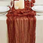 Burgundy Table Runner Cheesecloth Gauze Rustic Boho Cheese Cloth Table Runner Wedding Bridal Shower Birthday Party Decorations
