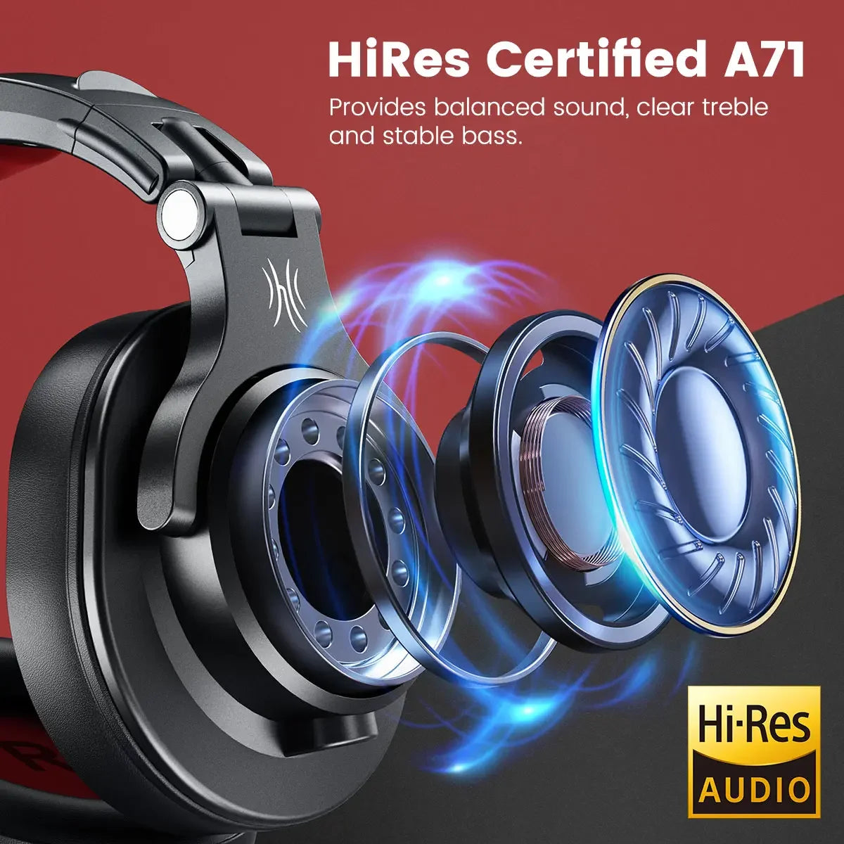 Oneodio A71 Wired Over Ear HiFi Headphones With Mic Studio DJ Headphone Professional Monitor Recording Mixing Headset For Gaming