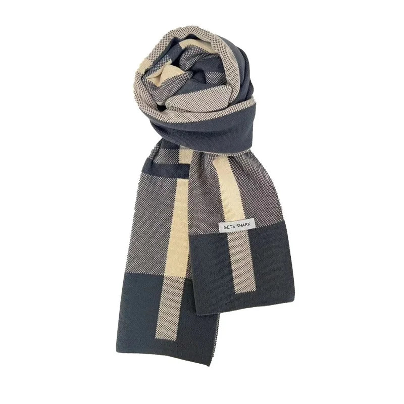 Winter Men Scarf Keep Warm Scarf Casual Fashion Brand Designers Knit Neckerchief Patchwork Copy Cashmere Scarf Shawl Wrap AC2228