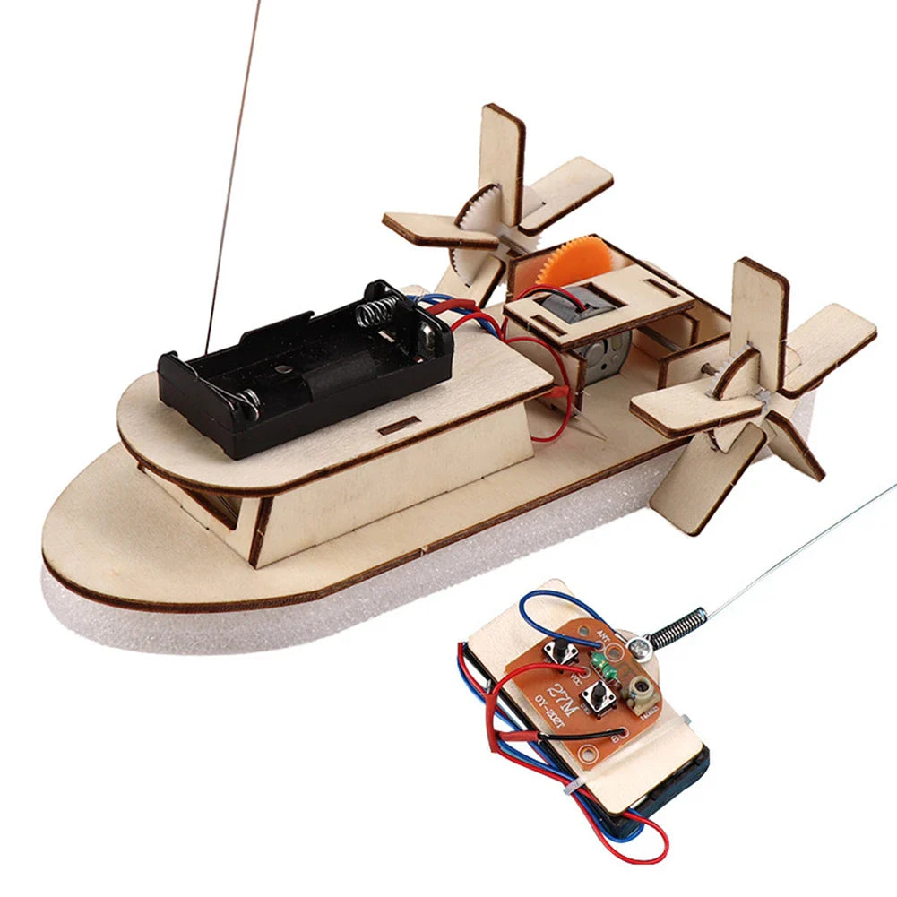 DIY STEM Science 3D Wooden Car & Boat Assembly Kit for Kids
