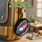 Rechargeable Mc Compass Pixel Wind Peripheral design Toy trinket Movable Compass Keychain Pendant Real-world Use Toys Fans Gifts