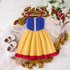 Children Baby Girls Lace Up Sling Summer Dress Princess Sleeveless Suspenders Dresses For 1-10 Years Cool Ventilated Kid Clothes