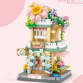 NEW Panda Pet Coffee Ice Cream Flower Shop Store Street View Food House Building Blocks Kit Girls Bricks Model Kids Toy Children