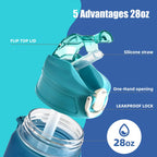 1PCS 800ML Large Capacity Sports Water Bottle – Leak-Proof, Portable Plastic Cup for Gym, Outdoor, Travel & Fitness