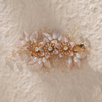 Fashion Pearl Flower Clip Silver Color Hair Combs Wedding Bridal Jewelry Accessories Headpieces For Woman Bride Hair Ornaments