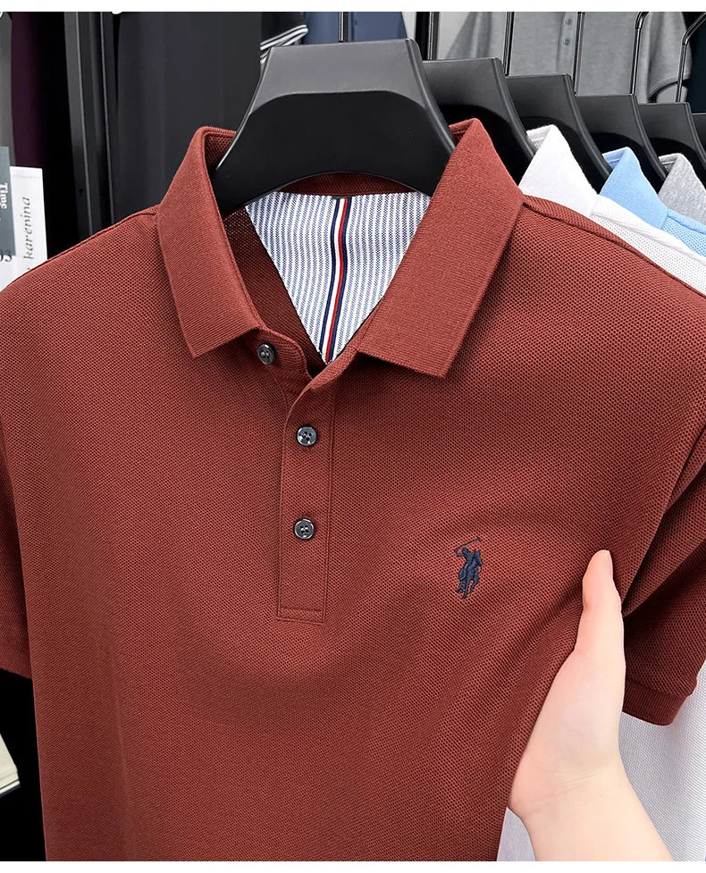 Men's 100% Cotton Polo Shirt – Short Sleeve Casual Golf & Business Shirt