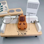 Creative Cute Capybara Keychains For Car Keychain Anime Cartoon Capibala Pendant  Women Doll Keyring Charm Holiday Gifts Jewelry
