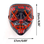 Wireless Neon LED Purge Mask – Glowing Halloween Cosplay Mask
