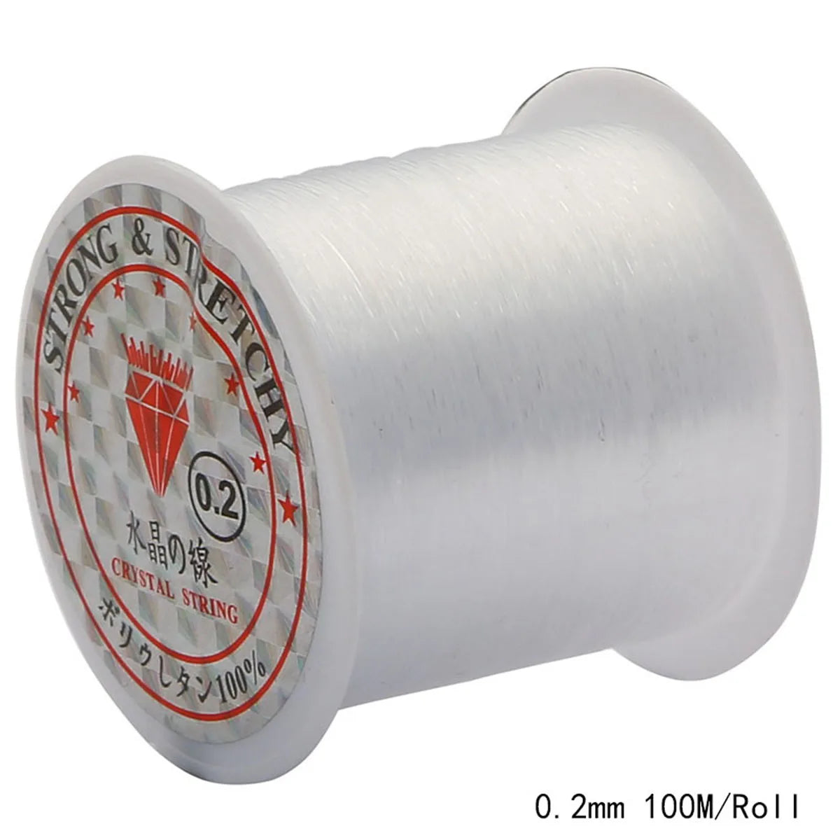 0.2-0.8mm Clear Nylon Beading Line Non Elastic Invisible Jewelry String for DIY Bracelet Necklace Jewelry Making 8-100m/Roll