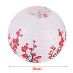 1PC Plum Blossom Paper Lanterns Chinese Japanese Style Hanging Lamp Outdoor Garden Wedding Holiday Party Decorations