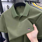 Men's Summer Luxury Brand Cotton 100% Polo Shirt Lapel Printing Short Sleeves T-Shirt Business Leisure Ventilate Men's Clothing