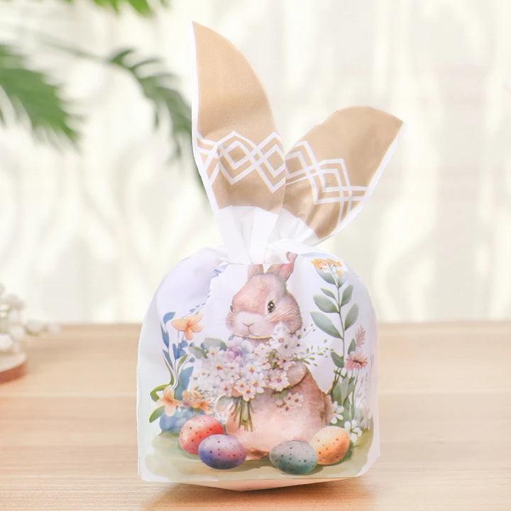 Pastel-colored bunny gift bags for Easter party