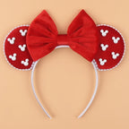 New Trendy Mouse Ears Headband 3.3"Velvet For Girls Soft Bow Hairband Halloween Festival Party Trip DIY Hair Accessories Gifts
