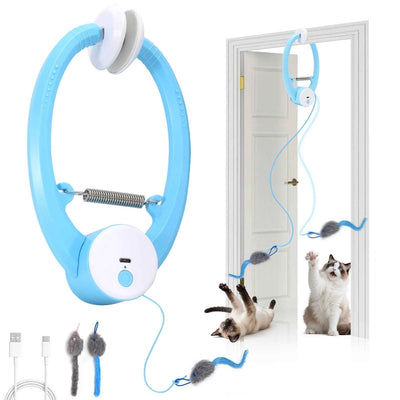 Electric Automatic Interactive Cat Toy USB Rechargeable Fluttering Butterfly Feather Wand for Indoor Enrichment And Stimulation