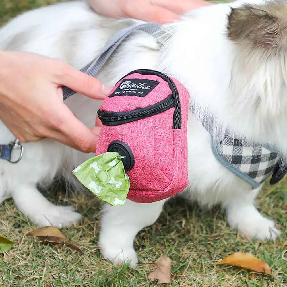 Portable Dog Treat Pouch – Training & Travel Bag with Poop Dispenser