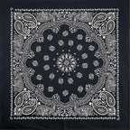 70CM Oversized Hip Hop Amoeba Cashew Cotton Square Bandana Scarf Headband Black Paisley Gifts For Men/Boys/Girls