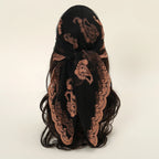 Lace Paisley Embroidery Bandana Square Scarf Elegant Breathable Silk Scarves Women Sunscreen Lightweight Shawl Headband