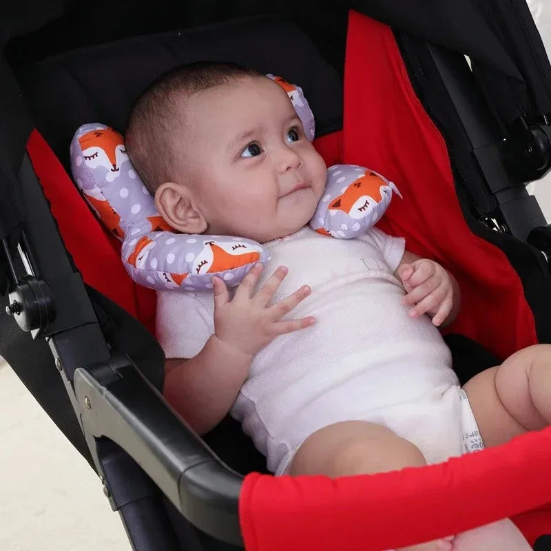 Multi-functional stroller pillow New cartoon children's U-shaped pillow soft baby pillow travel car children's pillow