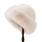 Plush Warm Fur Fluffy Beanie Hat for Winter Outdoor Comfort