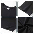2025 Summer Rhinestone Funny Pattern Daily T-Shirts Men and Women Simple Color Block Versatile Gothic Short-Sleeves Loose Tees