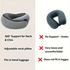 Travel Neck Pillow – U-Shaped Memory Foam Snail Style Neck Support
