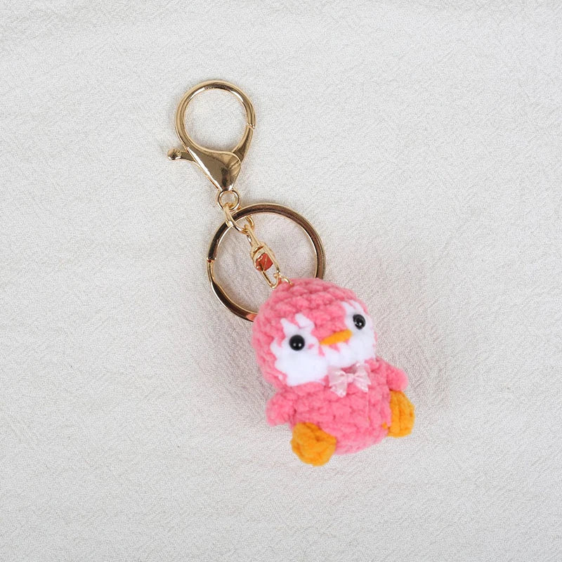 Mini Penguin Crochet Keychain Cute Animal Bag Charm