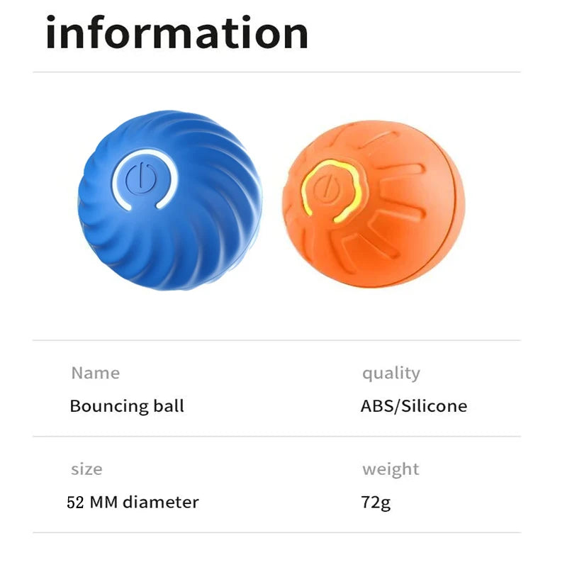 Smart Dog Toy Ball Electronic Interactive Pet Toy Moving Ball USB Automatic Moving Bouncing for Puppy Birthday Gift Cat Products - WTN Essentials 
