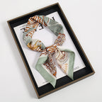 2024 Luxury Square Silk Scarf for Women Hijab Hair Bands Neckerchief Female Satin Shawl Ribbon Headband Fashion Wraps Bandana